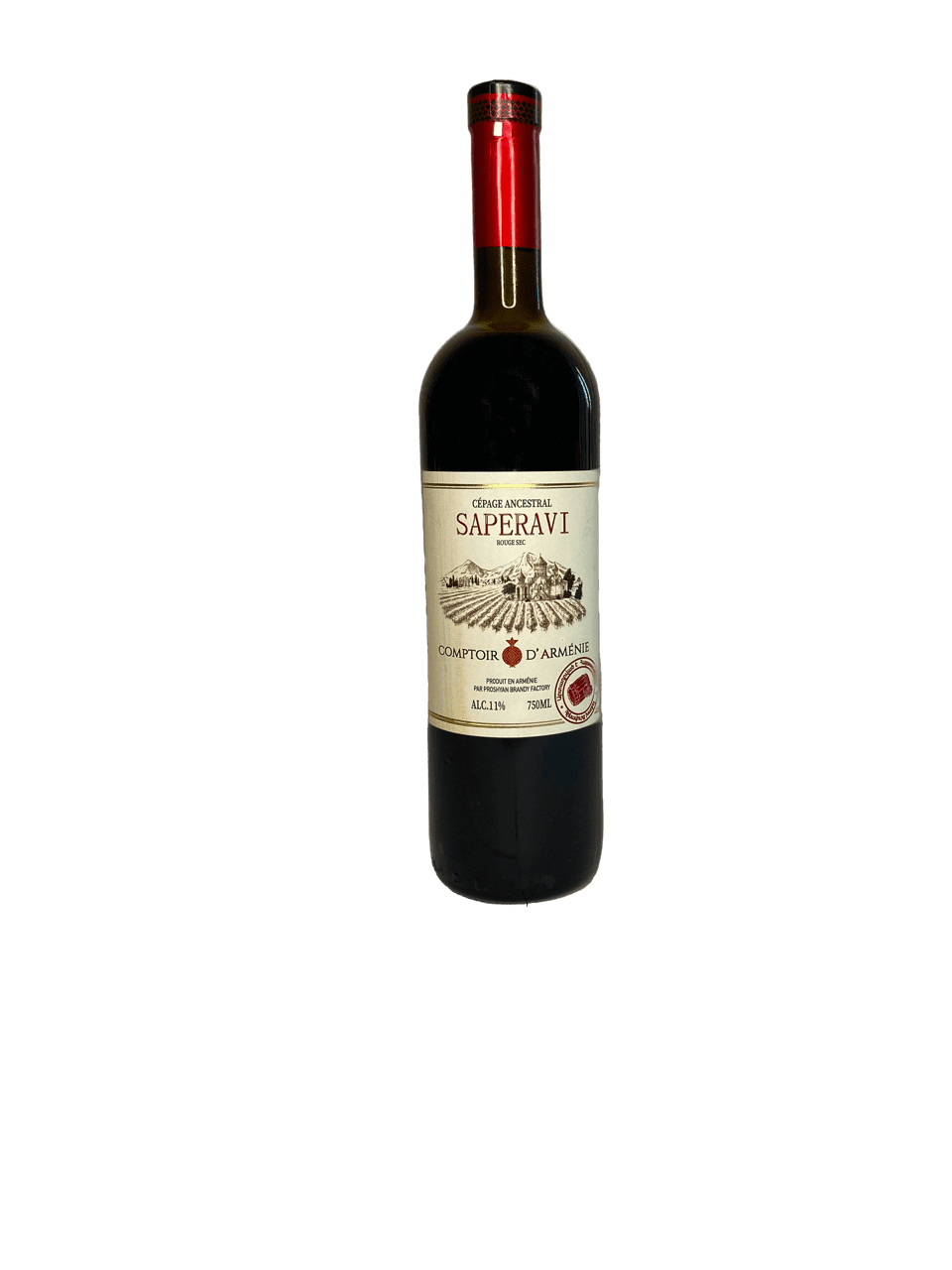 Vin rouge sec - Cépage Sapéravi - Comptoir-armenie